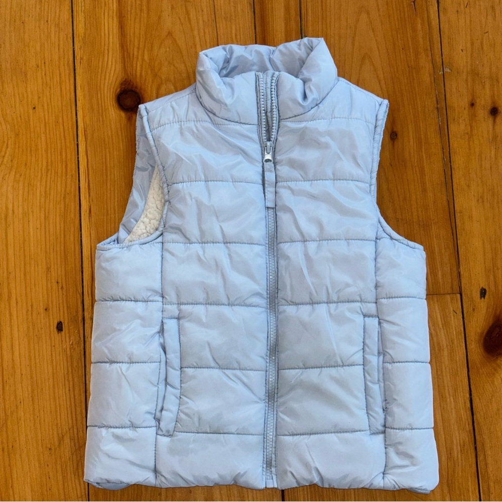 Birch & Stone Light Blue Puffer Vest Sherpa Lined | Girls Size 10